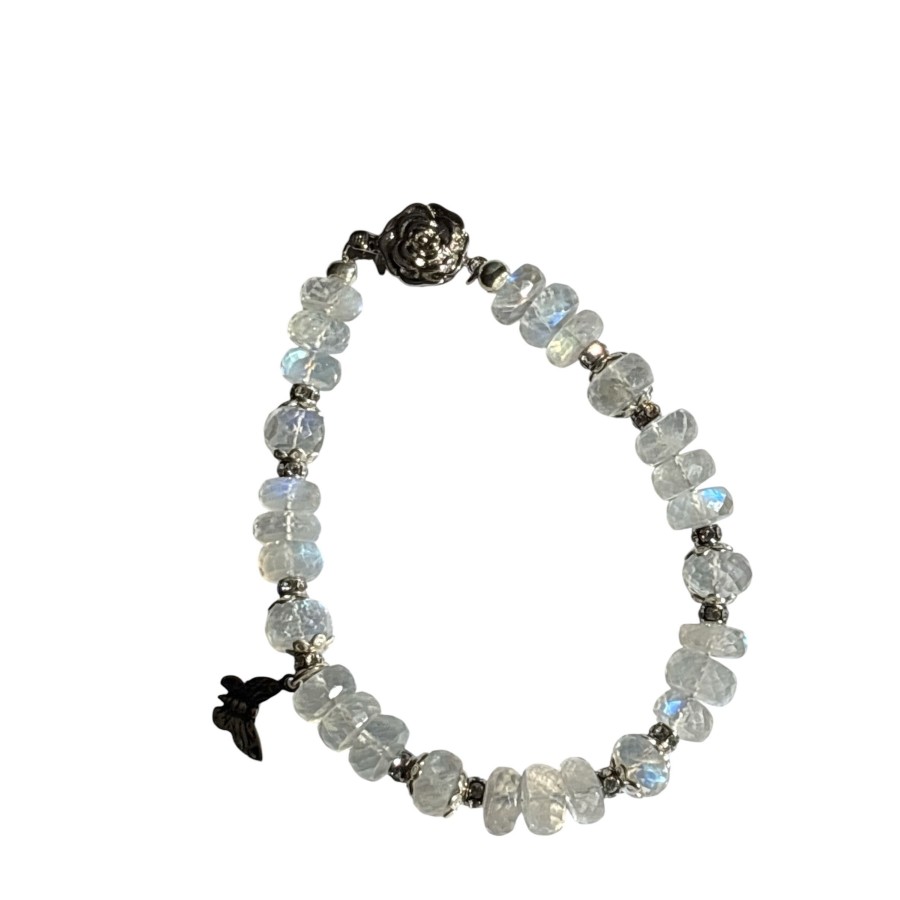 PIERRE DE LUNE FACETEE ET ARGENT