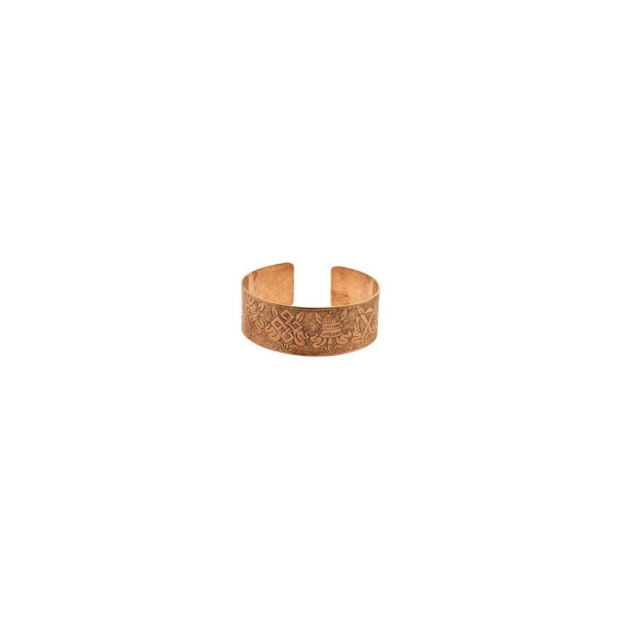Bracelet Cuivre - 8 Symboles de Bon Augure