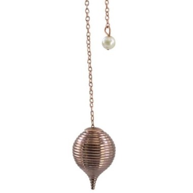 Pendule Boule Striée en Cuivre