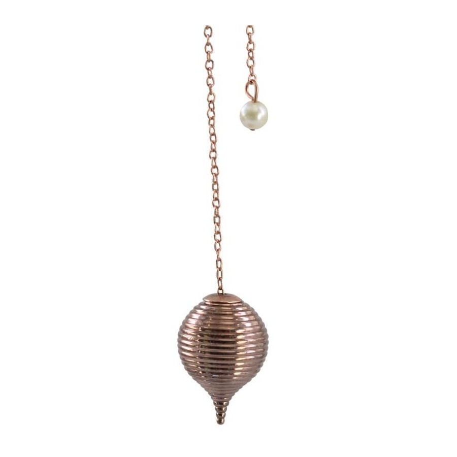 Pendule Boule Striée en Cuivre