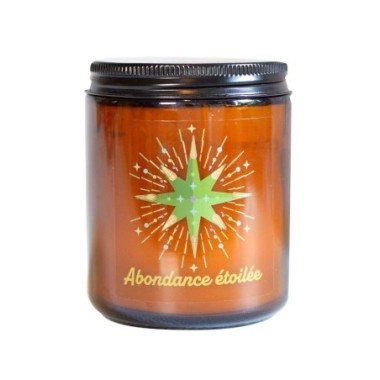 Bougie lithothérapie parfumée Abondance étoilée
