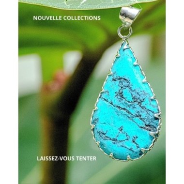 PENDENTIF ARGENT TURQUOISE